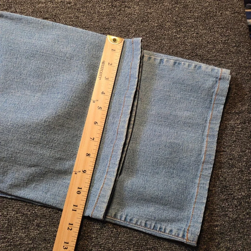 NYDJ Wide Leg Jeans Womens 24W Light Wash High Rise Stretch Denim Casual Classic